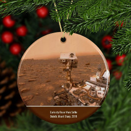 Ornamento De Cerâmica Curiosity Rover Mars Monte Sharp Selfie Natal