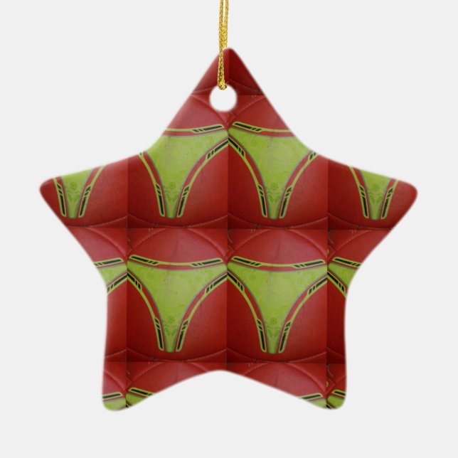 Ornamento De Cerâmica Curvas amarelas do ouro.JPG (Frente)