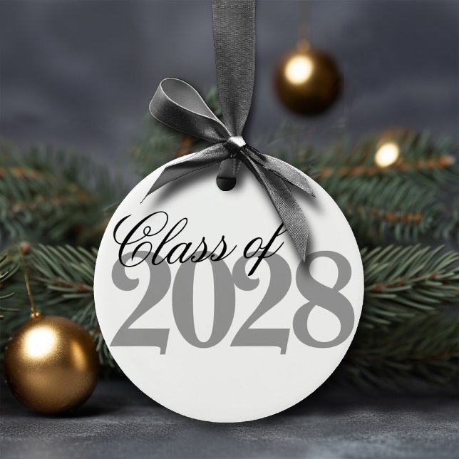 Ornamento De Cerâmica Custom Graduation | Simple Grad Year and Name (Criador carregado)