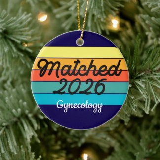 Ornamento De Cerâmica Custom Retro Match Day 2025 Medical Residency