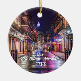 Ornamento De Cerâmica Custom Travel Photo Christmas Tree