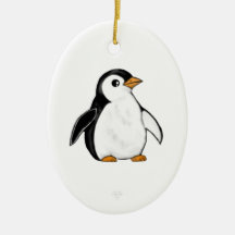 Cute and Chonky Penguin Snowflake Ornament