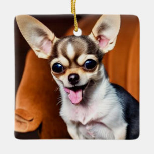 Ornamento De Cerâmica Cute Chihuahua