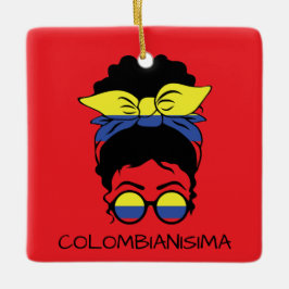 Ornamento De Cerâmica CUTE COLOMBIANISIMA Colombiana Flag
