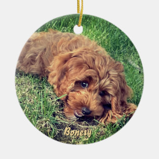 Ornamento De Cerâmica Cute Golden Doodle Ceramic Ornament