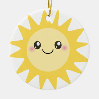 Ornamento De Cerâmica Cute Happy Sun