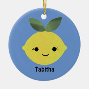 Ornamento De Cerâmica Cute Kawaii Lemon