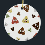 Ornamento De Cerâmica Cute Poop emoji ideias engraçadas de presentes<br><div class="desc">Cute Poop emoji ideias engraçadas de presentes</div>