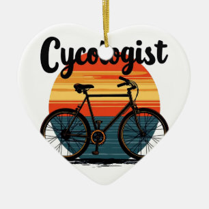Ornamento De Cerâmica Cycologista: Energetic Biker Tee - for Cycling