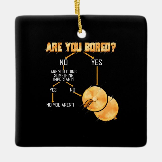 Ornamento De Cerâmica Cymbals Drummer Está Chateado (Frente)