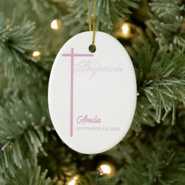 Ornamento De Cerâmica Da madrinha no batismo da moça personalizada