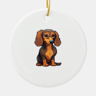 Ornamento De Cerâmica Dachshund 3