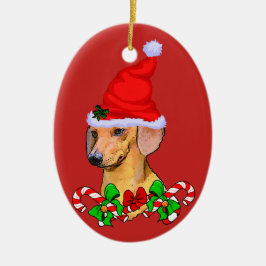 Ornamento De Cerâmica Dachshund Lovers Natal
