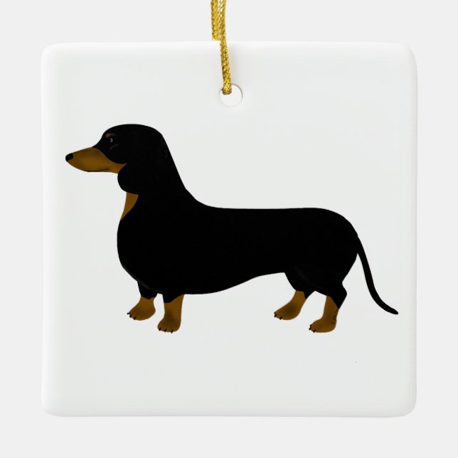 Ornamento De Cerâmica Dachshund Ornament (Frente)