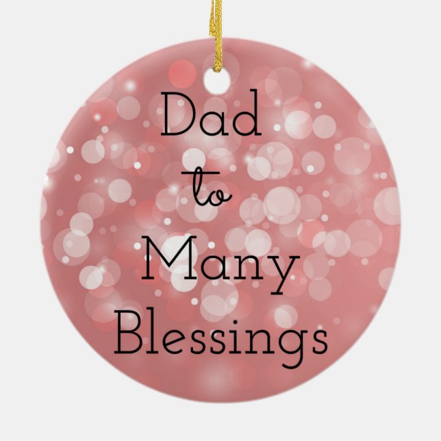 Ornamento De Cerâmica DadTo muitas bênçãos (Traseira)