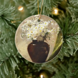 Ornamento De Cerâmica Daisies em um vaso, Paul Fisher