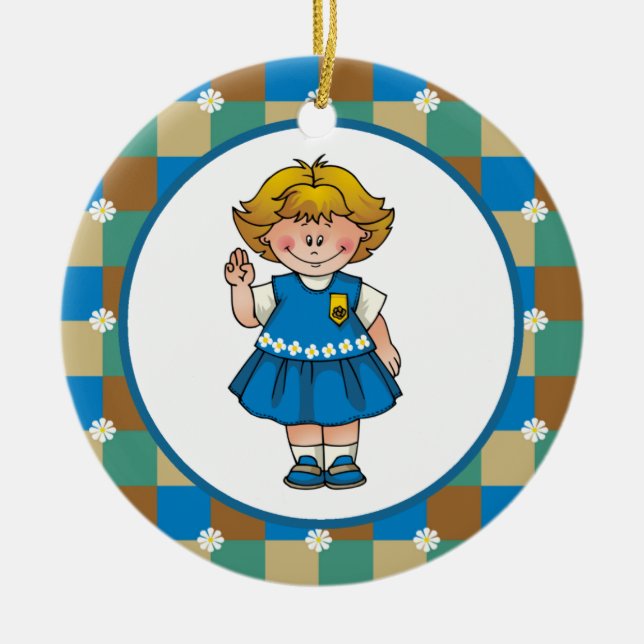 Ornamento De Cerâmica Daisy4 (Frente)