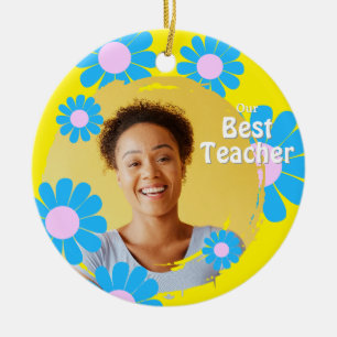 Ornamento De Cerâmica Daisy Melhor Professora Amarela