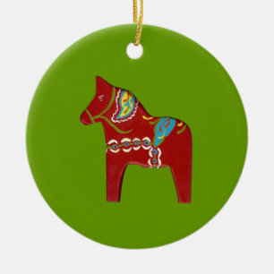 Ornamento De Cerâmica Dala Horse Ornament