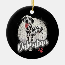 Ornamento De Cerâmica Dalmaciano Com Pata Vintage Design De Cães