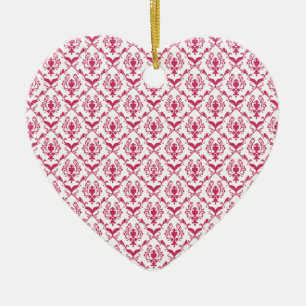 Ornamento De Cerâmica Damasco Rosa #2 @ VictoriaShaylee