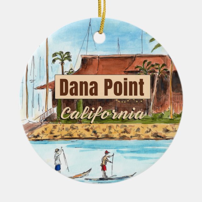 Ornamento De Cerâmica Dana Point Yacht Club Ornament (Frente)