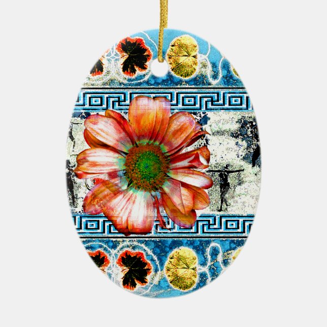 Ornamento De Cerâmica Dança Antiga (Frente)