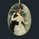 Ornamento De Cerâmica Dança da cidade por Pierre Renoir, Vintage Fine Ar<br><div class="desc">City Dance (1883) de Pierre Renoir é uma pintura de arte e de retrato românico vintage impressionismo. As recém-casadas ricos estão vestidas com um smoking e um vestido elegante. A noiva e o noivo estão dançando de salão para sua primeira dança romântica no dia do seu casamento. Sobre o artista:...</div>
