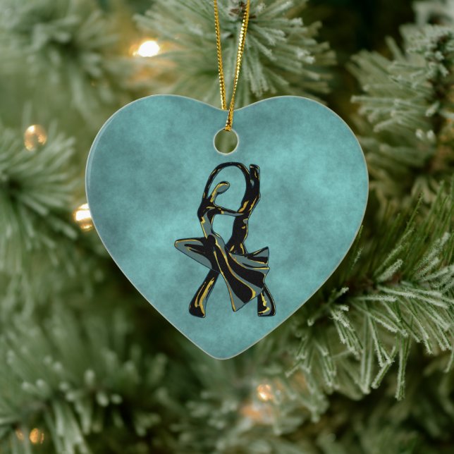 Ornamento De Cerâmica dança de casal à noite (Árvore)