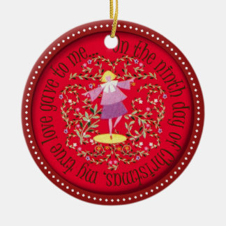 Ornamento De Cerâmica Dança de nove senhoras