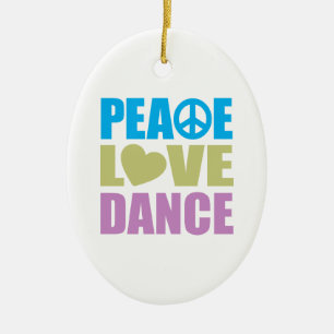 Ornamento De Cerâmica Dança do amor da paz