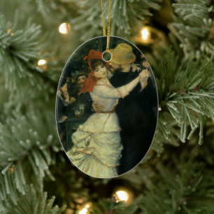 Ornamento De Cerâmica Dança em Bougival por Pierre Renoir, arte do