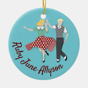Ornamento De Cerâmica dança Swing