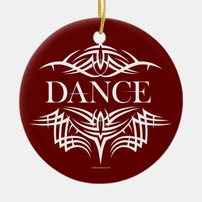 Ornamento De Cerâmica Dança Tribal (simples) (Frente)