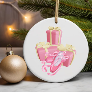 Ornamento De Cerâmica Dançador Ballerina Personalizado, calçado ponteiro