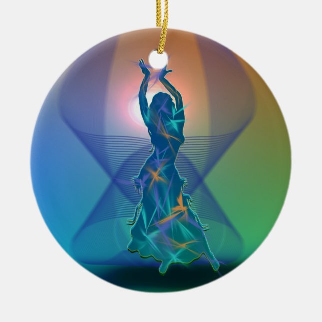 Ornamento De Cerâmica Dançarina *Pheja* (Frente)