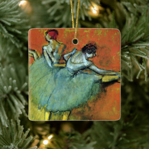 Ornamento De Cerâmica Dançarinas na Barra por Edgar Degas, Balé Vintage