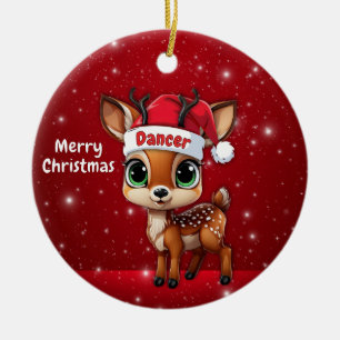 Ornamento De Cerâmica Dançarino Bebê Veado, Corça, Rena🦌 🎄