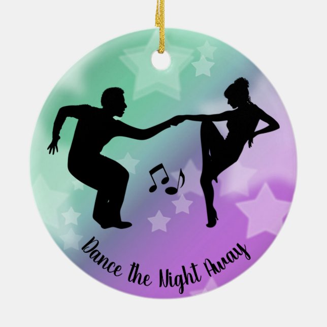 Ornamento De Cerâmica Dance Dancing Ornament (Traseira)