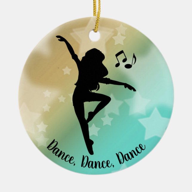 Ornamento De Cerâmica Dance Dancing Ornament (Frente)