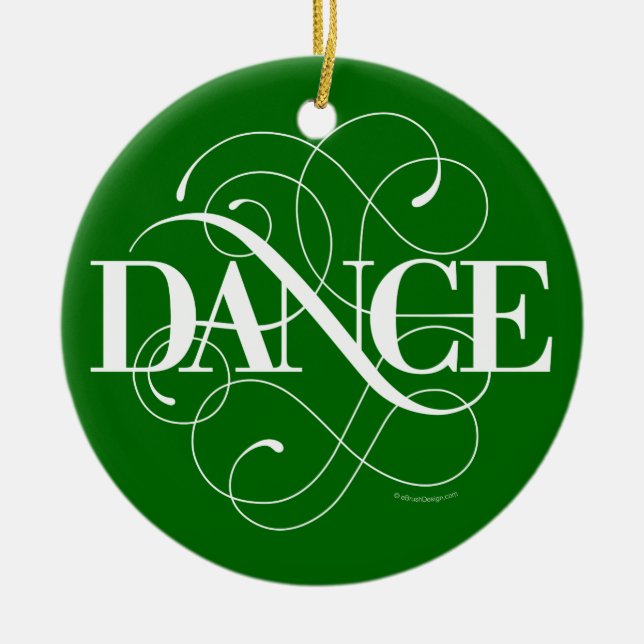 Ornamento De Cerâmica Dance Flourish (Frente)