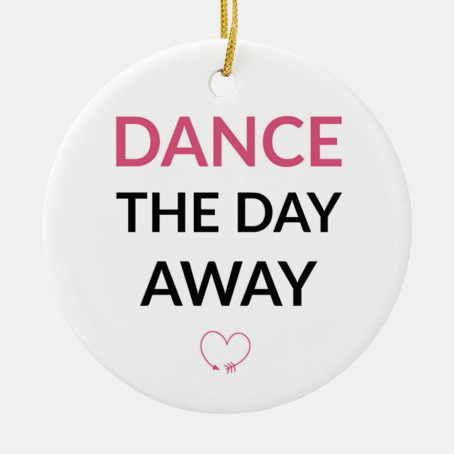 Ornamento De Cerâmica Dance o dia ausente (Frente)