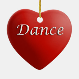 Ornamento De Cerâmica Dance Red Heart Keepsasasakue Ornament