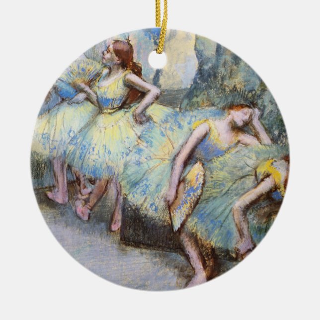 Ornamento De Cerâmica Dancer Art Dancers, Balé Degas, pintura (Frente)