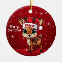 Ornamento De Cerâmica Dancer Baby Deer, Fawn, Doe, Reindeer🦌 🎄