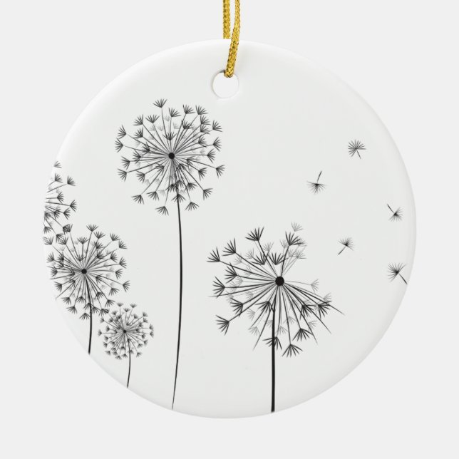 Ornamento De Cerâmica Dandelion (Frente)