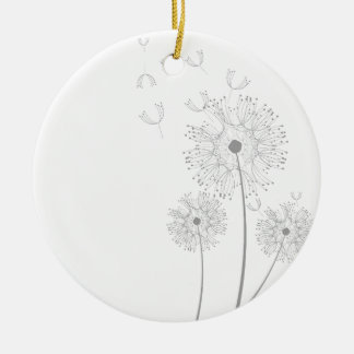 Ornamento De Cerâmica Dandelion pura arte floral moderna