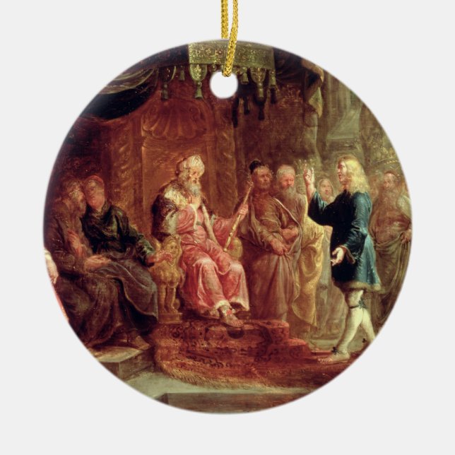 Ornamento De Cerâmica Daniel interpreta o primeiro sonho de (Frente)