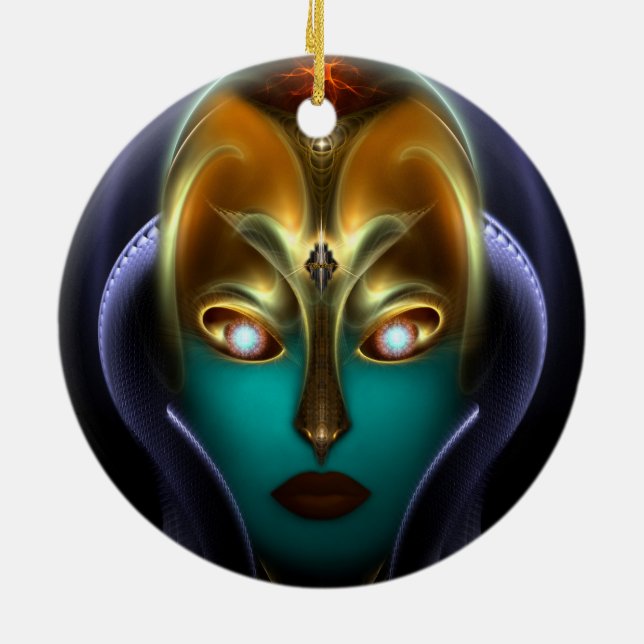 Ornamento De Cerâmica Daria Cyborg Queen (Traseira)