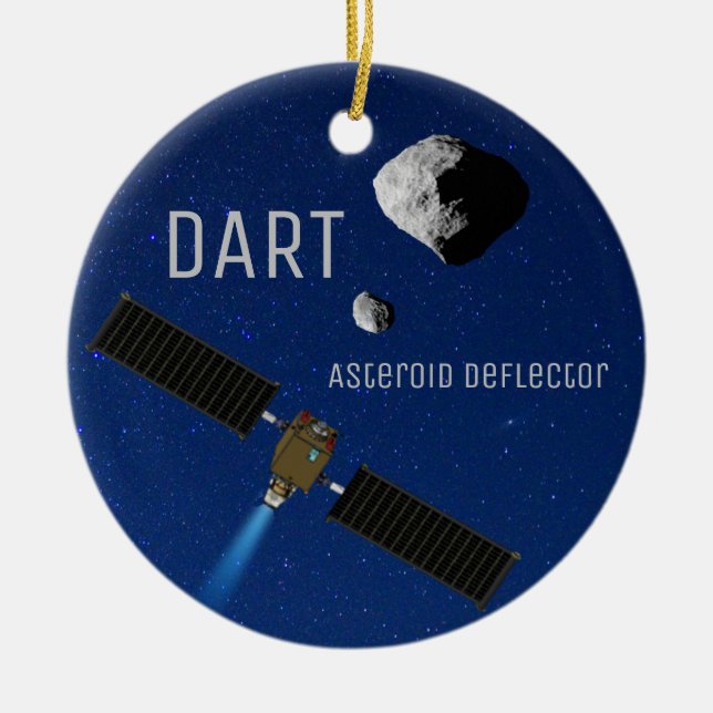 Ornamento De Cerâmica DART Asteroide Defletor Espacial (Frente)